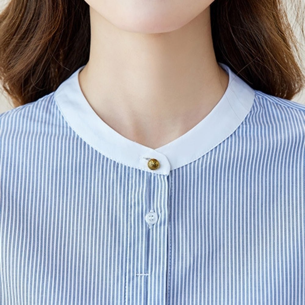 ラウンドネックゆったりシャツ｜オフィスカジュアル レディース 通販【ミレジェネ】