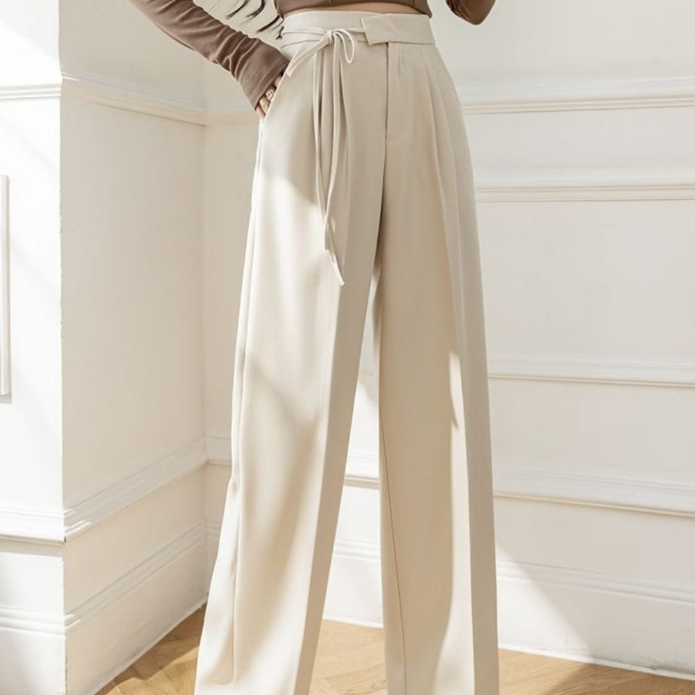 サイドリボンスラックスパンツ｜オフィスカジュアル レディース 通販【ミレジェネ】