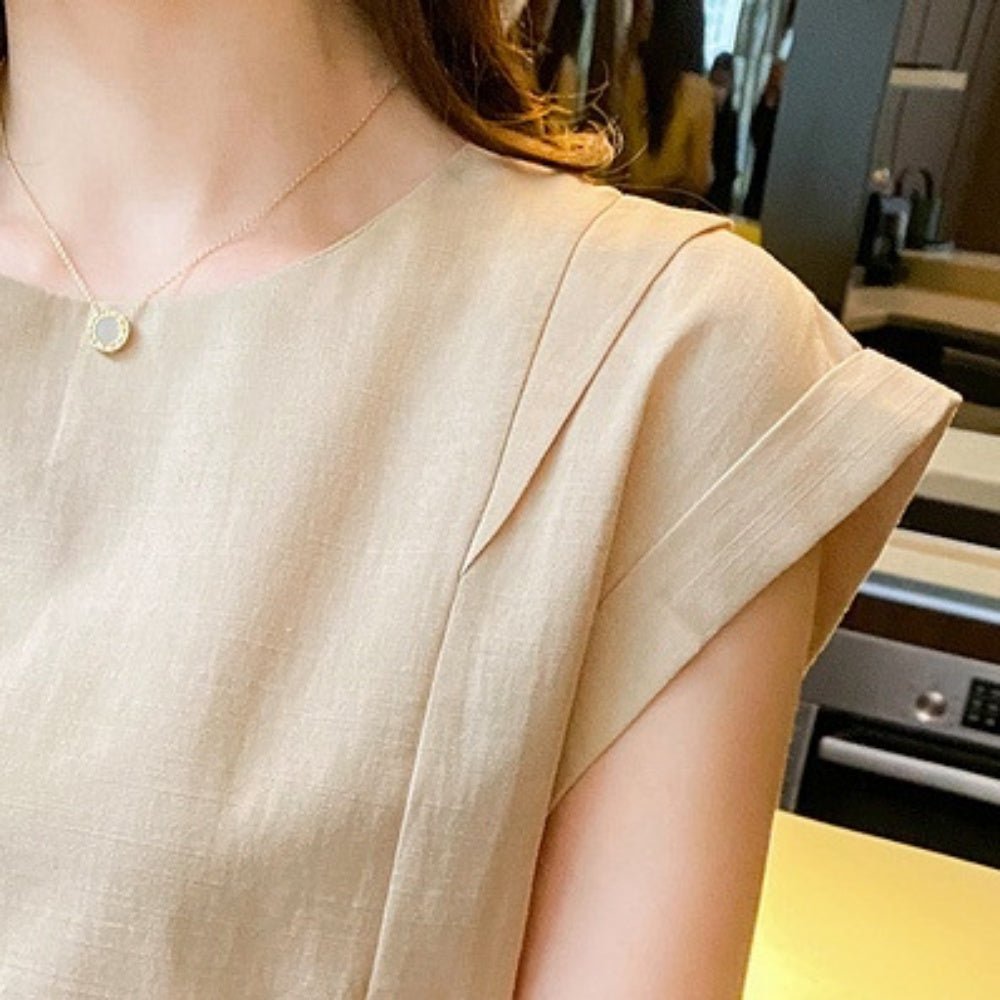 タック入り半袖トップス｜オフィスカジュアル レディース 通販【ミレジェネ】