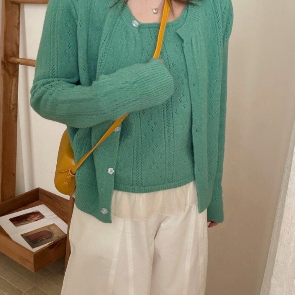 シアーフリルヘムニットアンサンブル｜オフィスカジュアル レディース 通販【ミレジェネ】