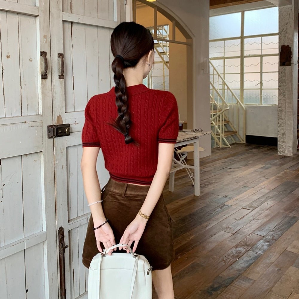 ケーブルニットポロ｜オフィスカジュアル レディース 通販【ミレジェネ】