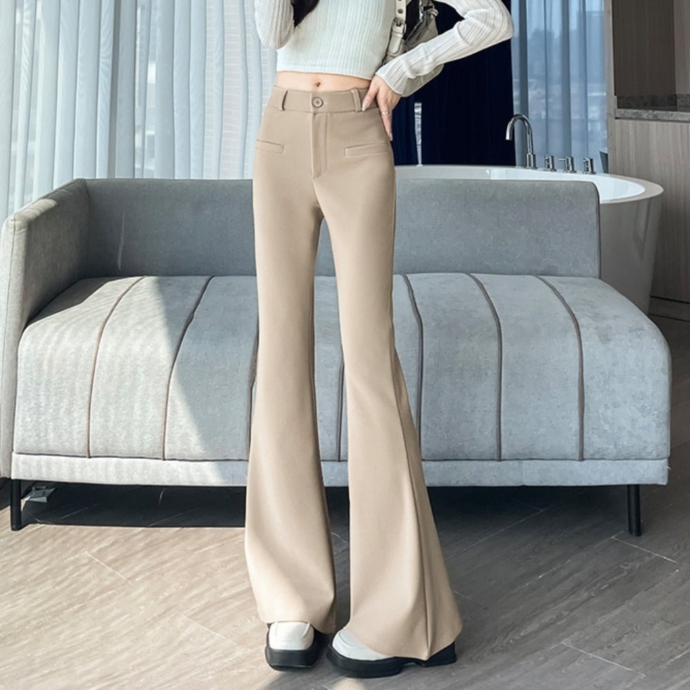 裾フレアストレッチパンツ｜オフィスカジュアル レディース 通販【ミレジェネ】