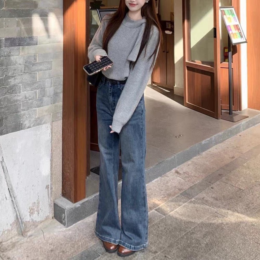 首元リボンニット｜オフィスカジュアル レディース 通販【ミレジェネ】