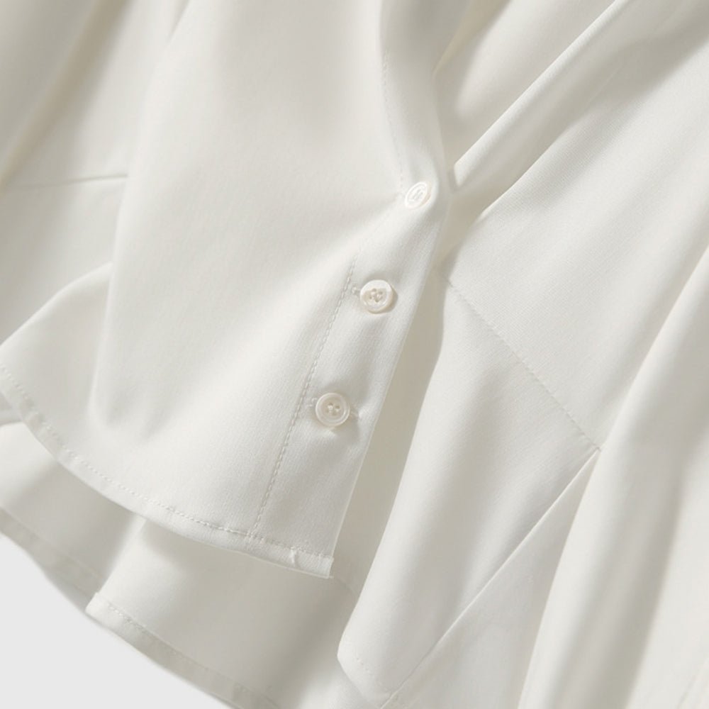 【着痩せ/通勤】ウエストマークレギュラーカラーブラウス [ミレジェネ]｜オフィスカジュアル レディース 通販【ミレジェネ】