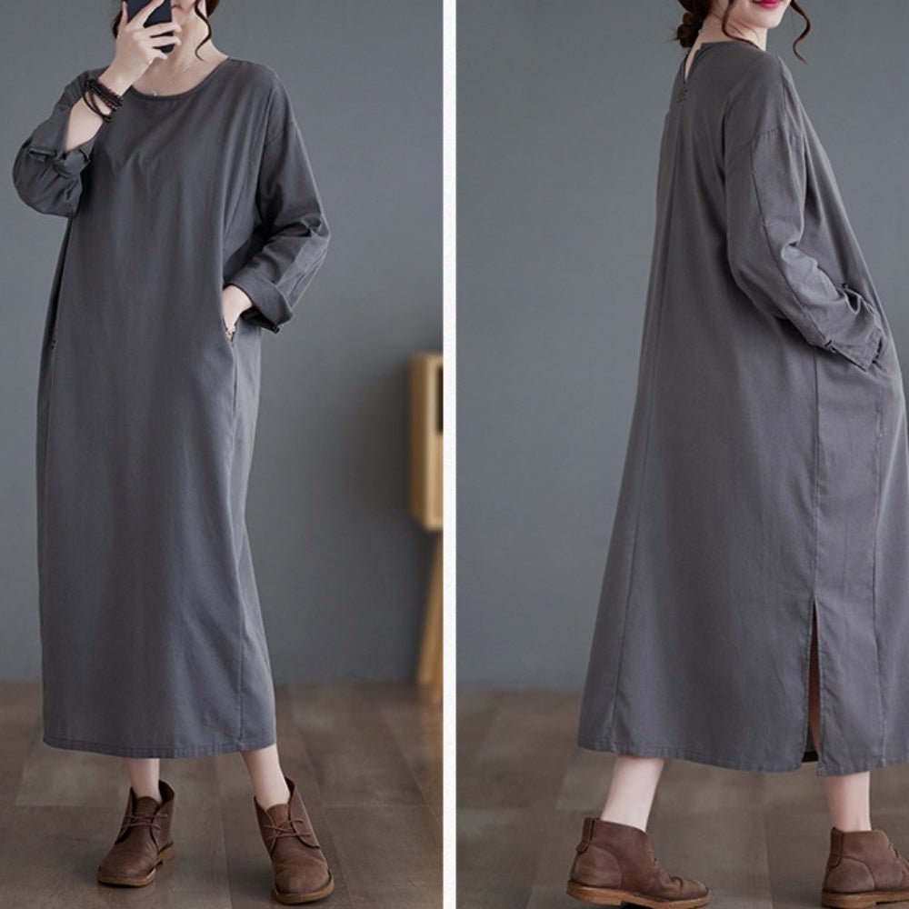 クルーネックルームワンピース｜オフィスカジュアル レディース 通販【ミレジェネ】