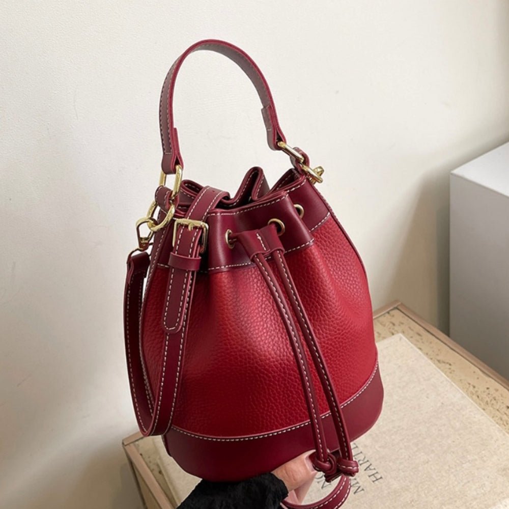 ハンドル付き丸底巾着バッグ｜オフィスカジュアル レディース 通販【ミレジェネ】