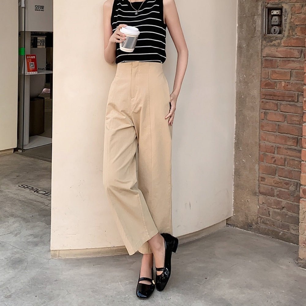 ハイウエストクロップドストレートパンツ｜オフィスカジュアル レディース 通販 Millennial Generation【ミレジェネ】