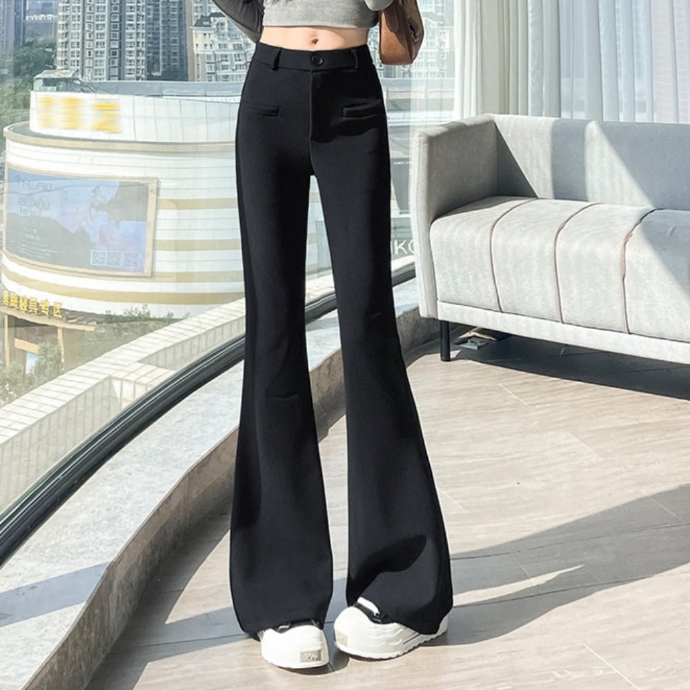 裾フレアストレッチパンツ｜オフィスカジュアル レディース 通販【ミレジェネ】