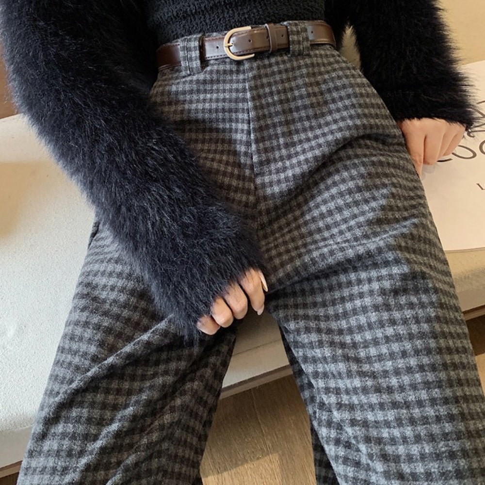 エム&キョウコ チェック柄 ワイドパンツ Msize