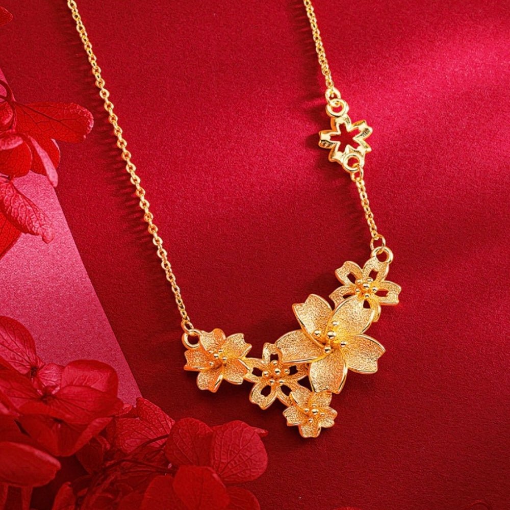 フラワーモチーフゴールドネックレス｜オフィスカジュアル レディース 通販【ミレジェネ】