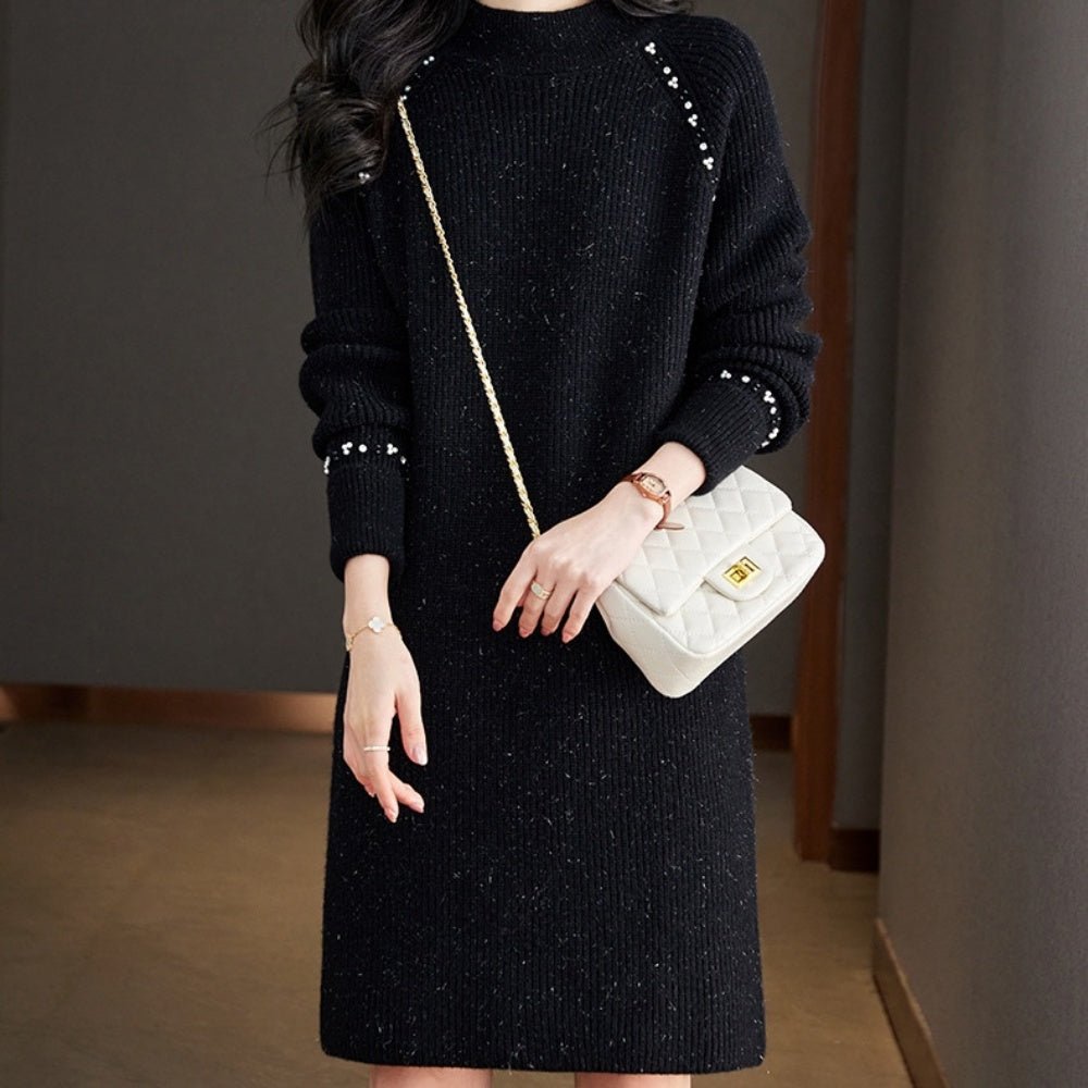 装飾付ニットワンピース｜オフィスカジュアル レディース 通販【ミレジェネ】
