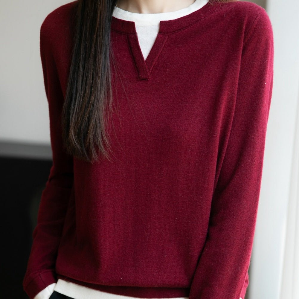 フェイクツーピースニット｜オフィスカジュアル レディース 通販【ミレジェネ】