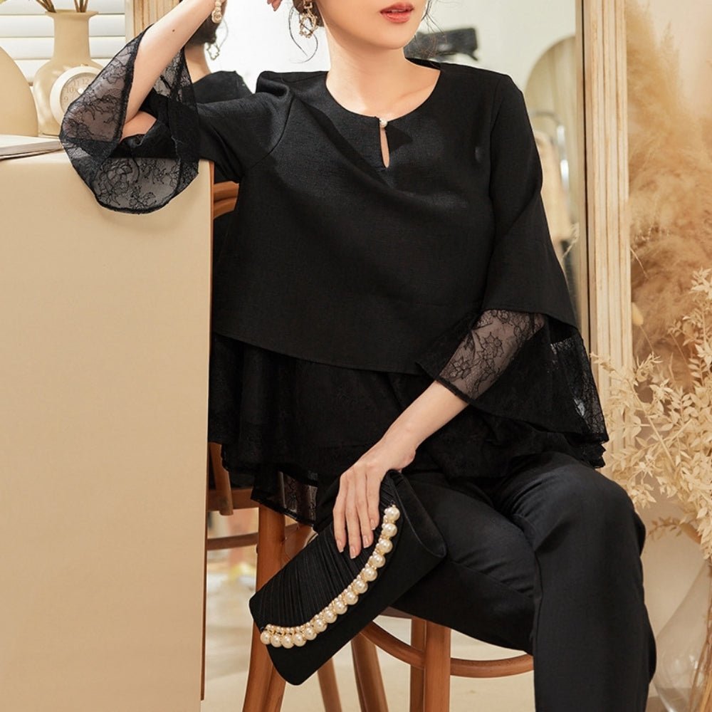 ペプラムオーガンジーセットアップ｜オフィスカジュアル レディース 通販【ミレジェネ】