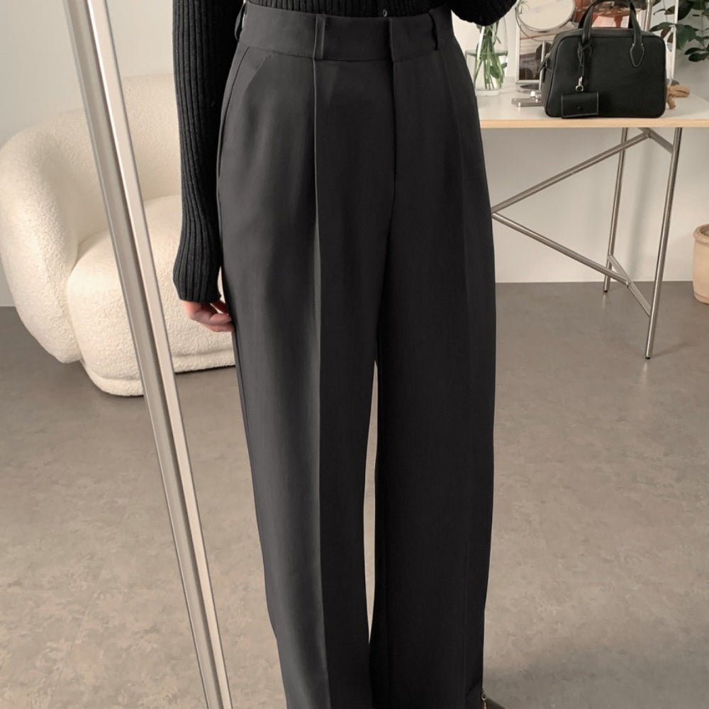 ワンタック入りストレートパンツ｜オフィスカジュアル レディース 通販