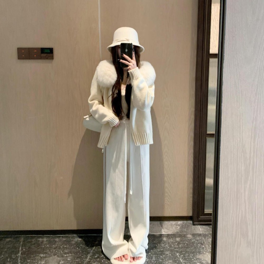 ボリュームファーフードカーディガン｜オフィスカジュアル レディース 通販【ミレジェネ】