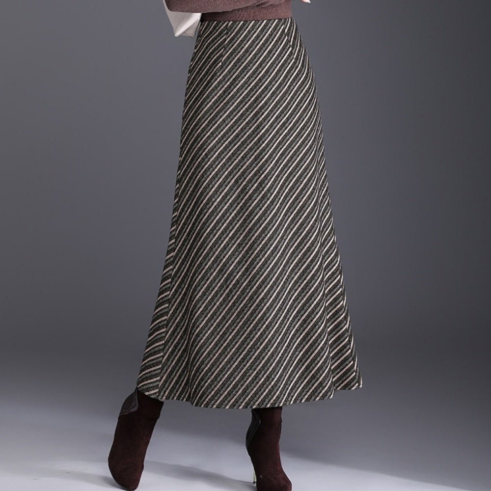 斜めストライプマーメイドスカート｜オフィスカジュアル レディース 通販【ミレジェネ】