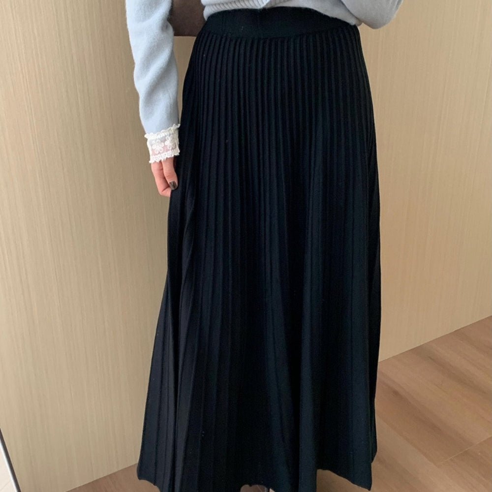 プリーツニットマキシスカート｜オフィスカジュアル レディース 通販【ミレジェネ】