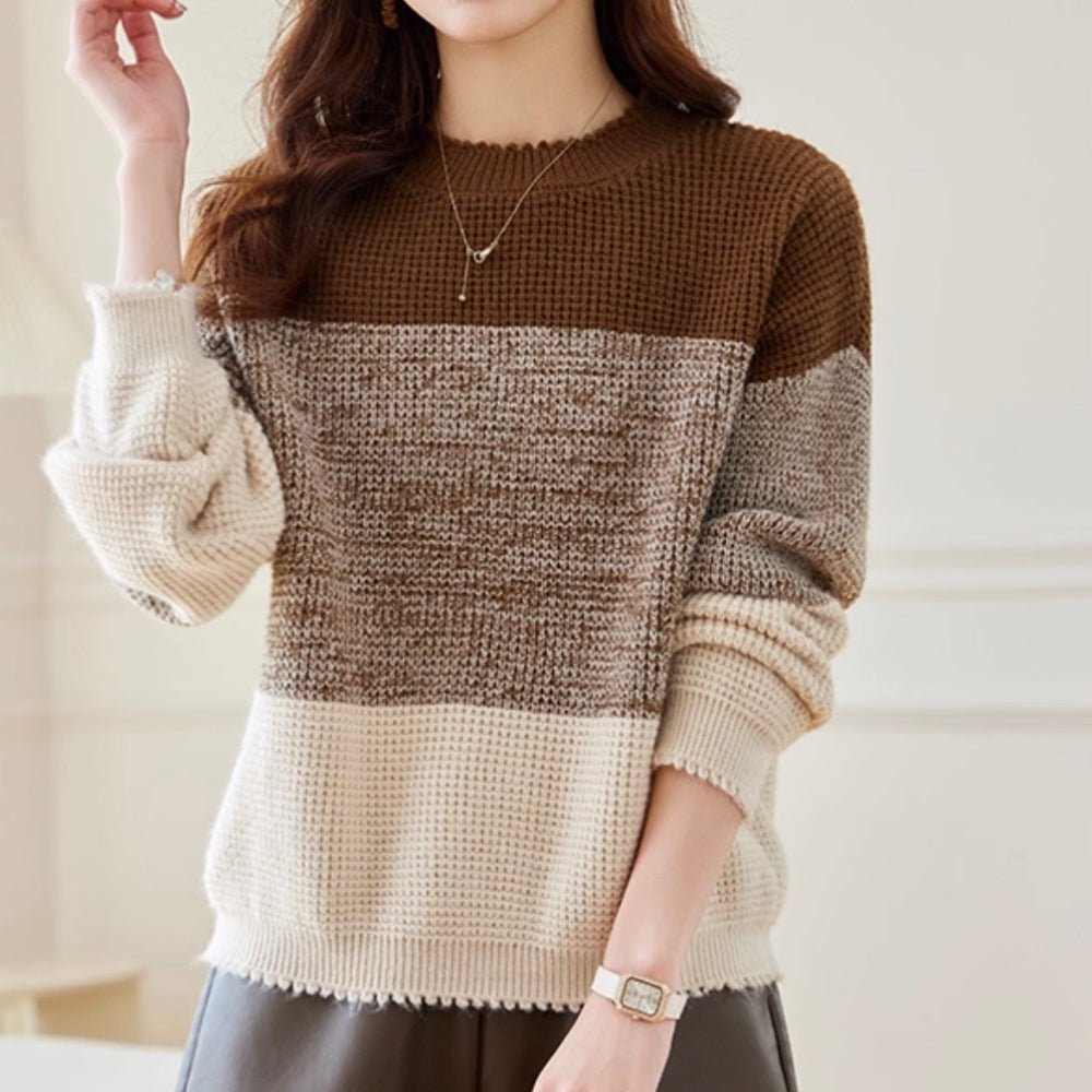 グラデーションデザインニット｜オフィスカジュアル レディース 通販【ミレジェネ】