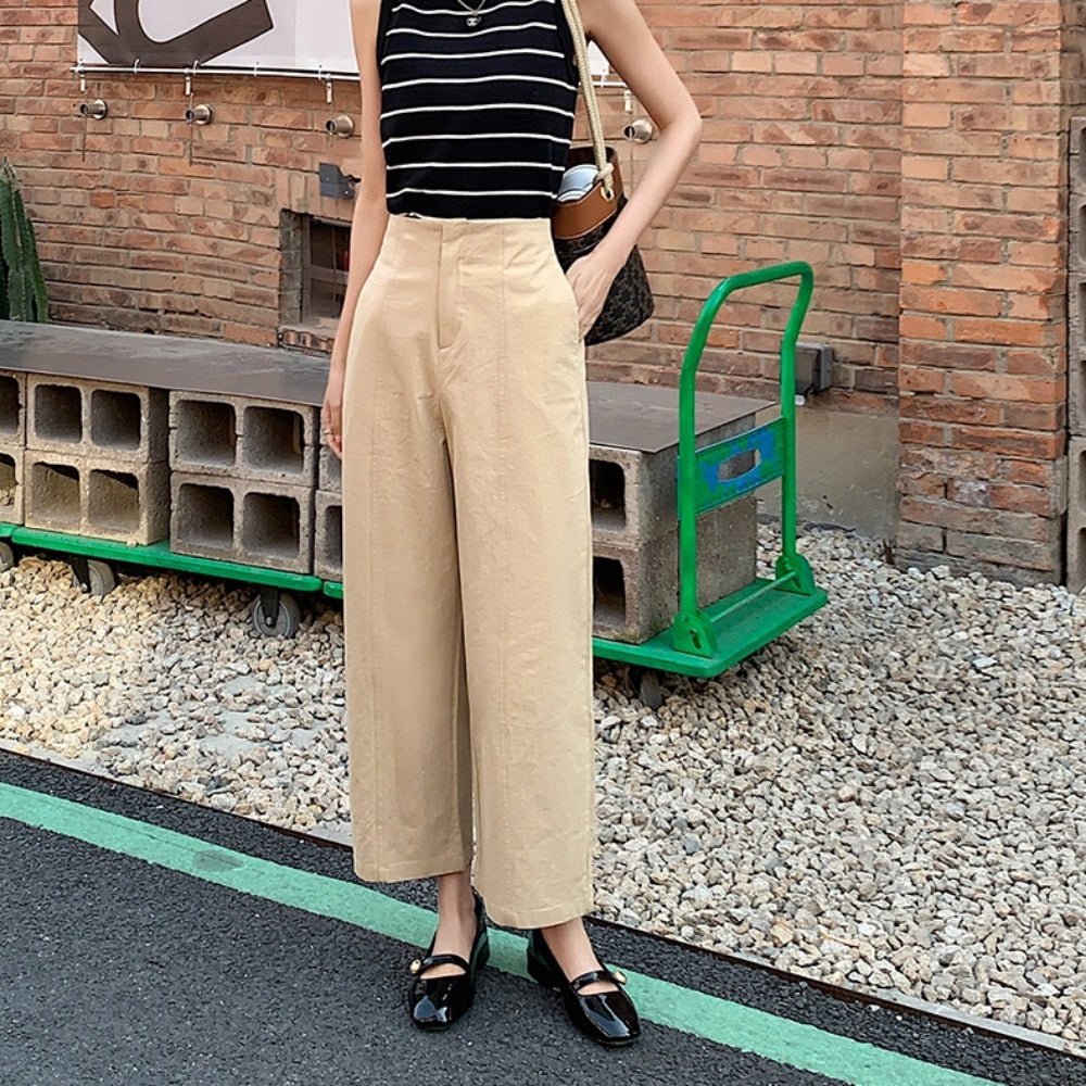 ハイウエストクロップドストレートパンツ｜オフィスカジュアル レディース 通販 Millennial Generation【ミレジェネ】