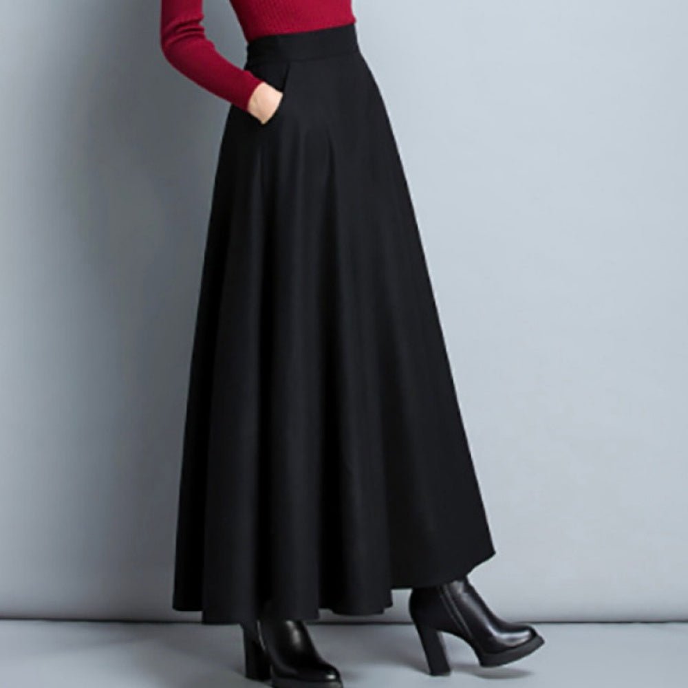 ハイウエストフレアロングスカート｜オフィスカジュアル レディース 通販【ミレジェネ】
