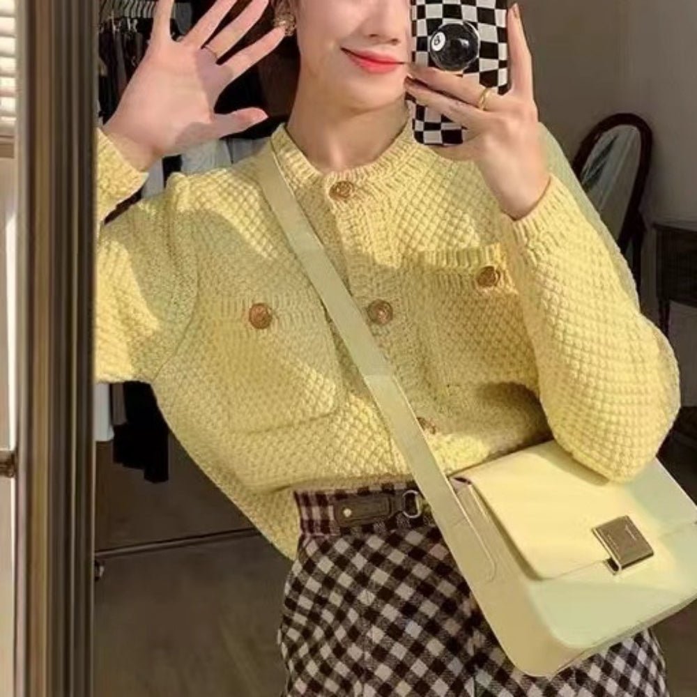 ワッフルニットカーディガン｜オフィスカジュアル レディース 通販【ミレジェネ】