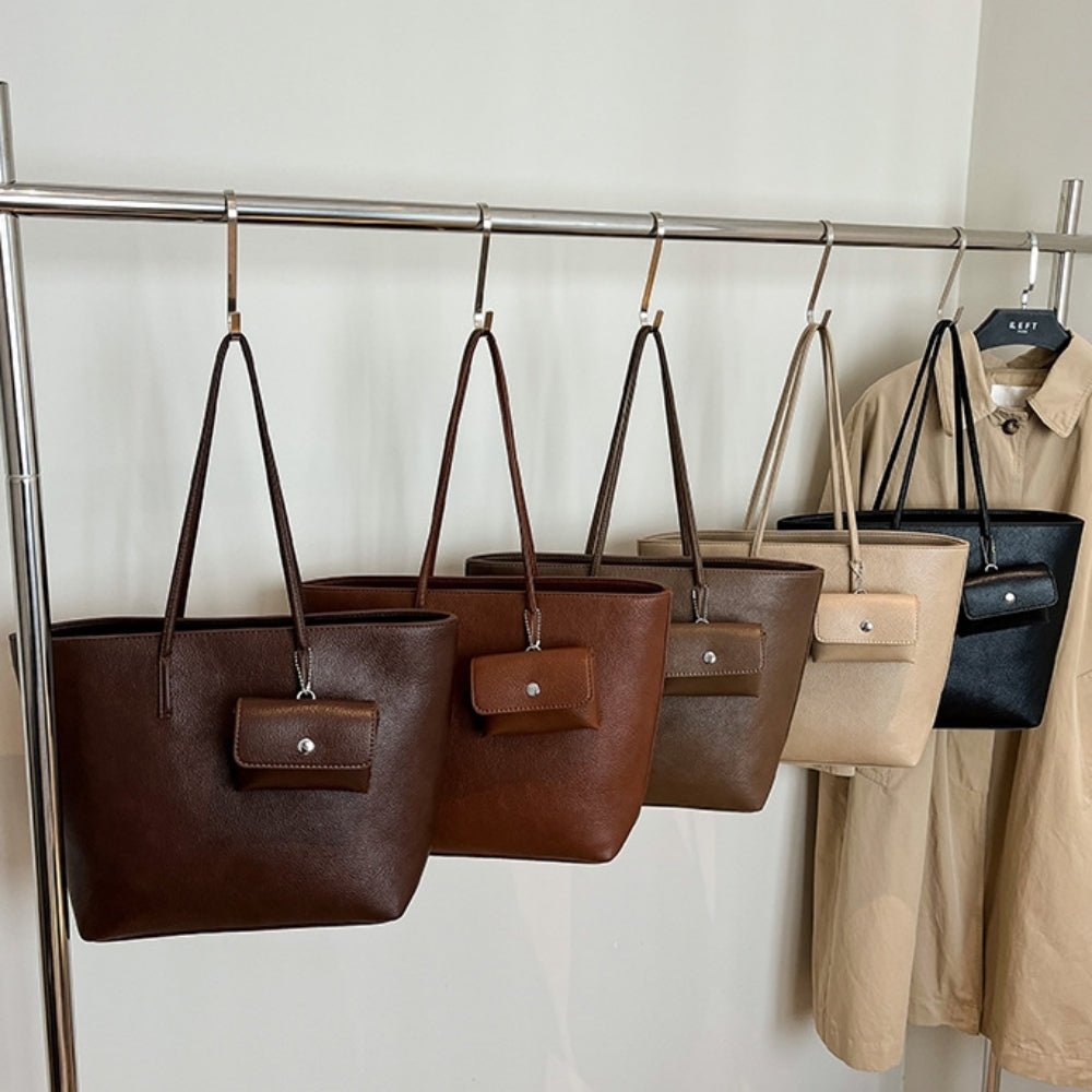 ミニポーチ付きソフトレザー調トートバッグ｜オフィスカジュアル レディース 通販【ミレジェネ】