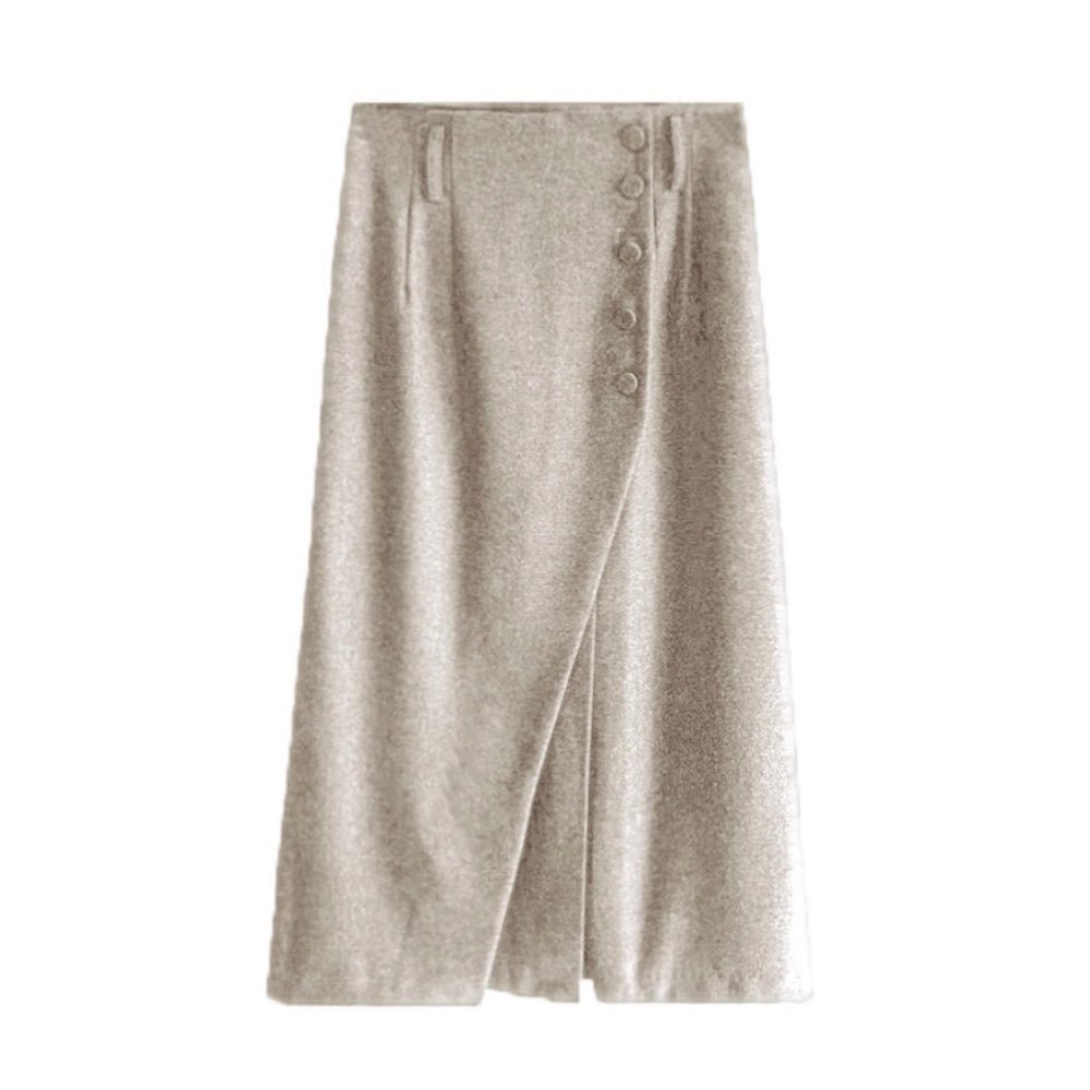 フロントスリットウールスカート｜オフィスカジュアル レディース 通販【ミレジェネ】