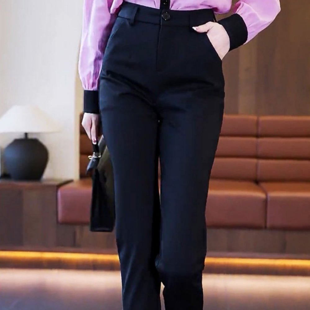 裾スリット入りストレートパンツ｜オフィスカジュアル レディース 通販【ミレジェネ】