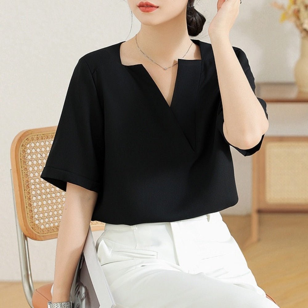 スキッパーカラートップス｜オフィスカジュアル レディース 通販【ミレジェネ】