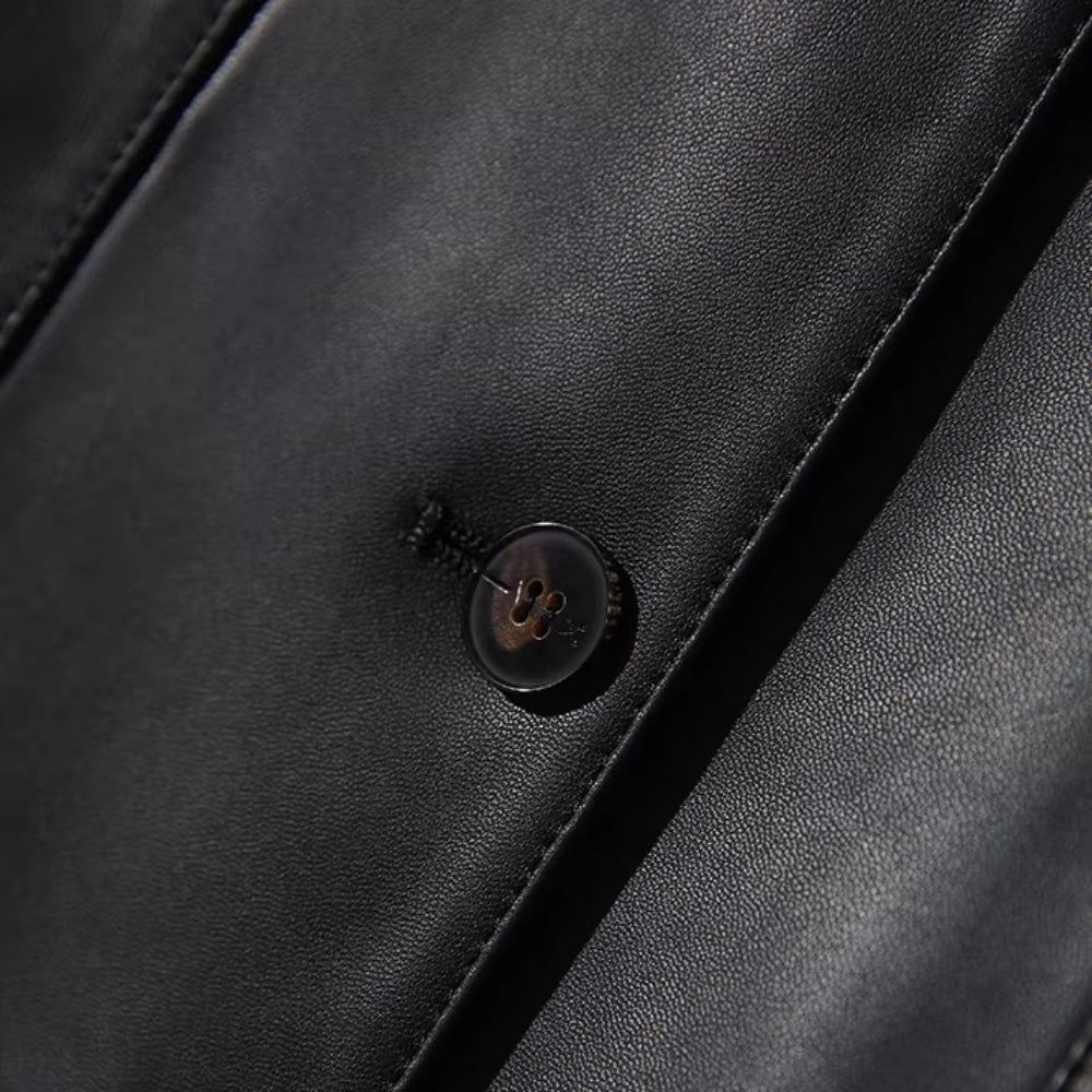 ノーカラーレザージャケット｜オフィスカジュアル レディース 通販【ミレジェネ】