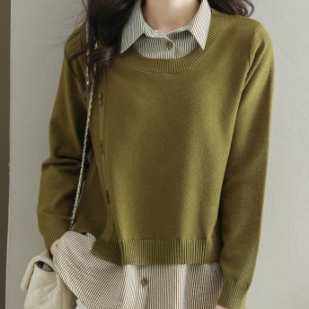 フェイクレイヤードニット｜オフィスカジュアル レディース 通販【ミレジェネ】