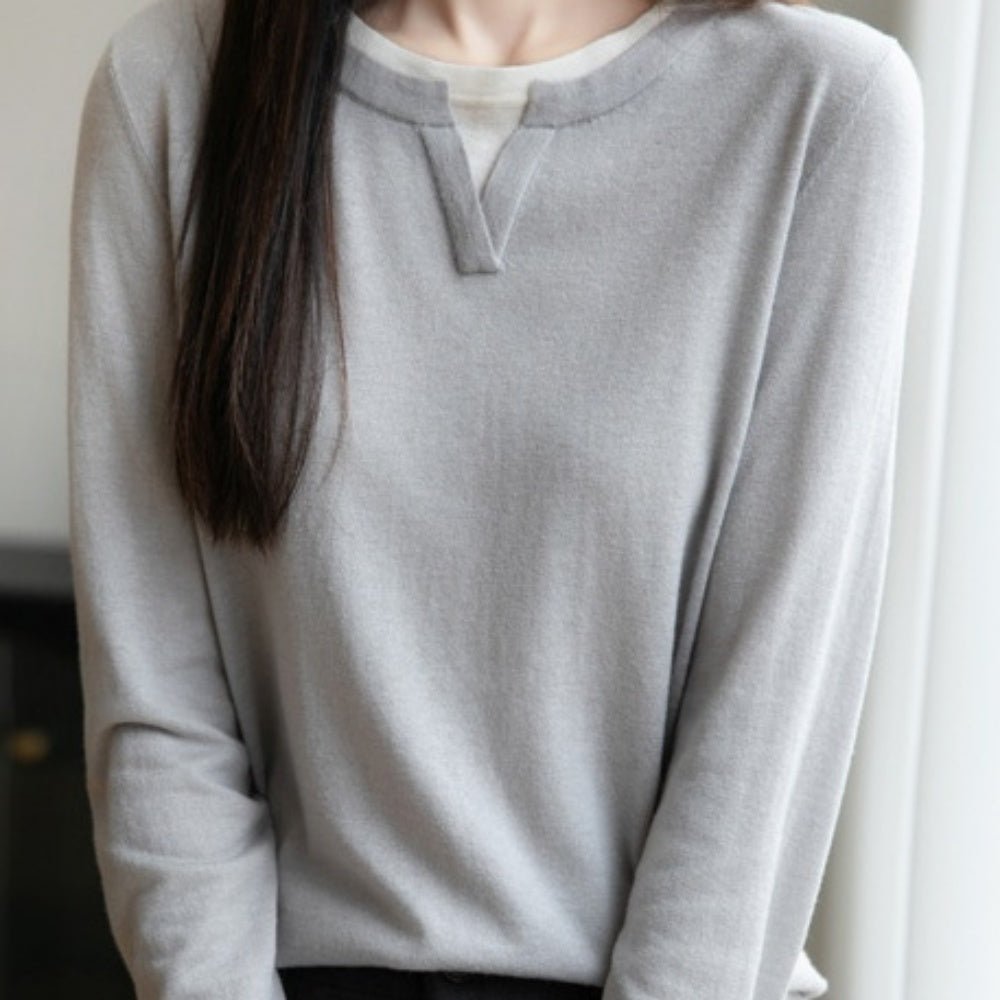 フェイクツーピースニット｜オフィスカジュアル レディース 通販【ミレジェネ】