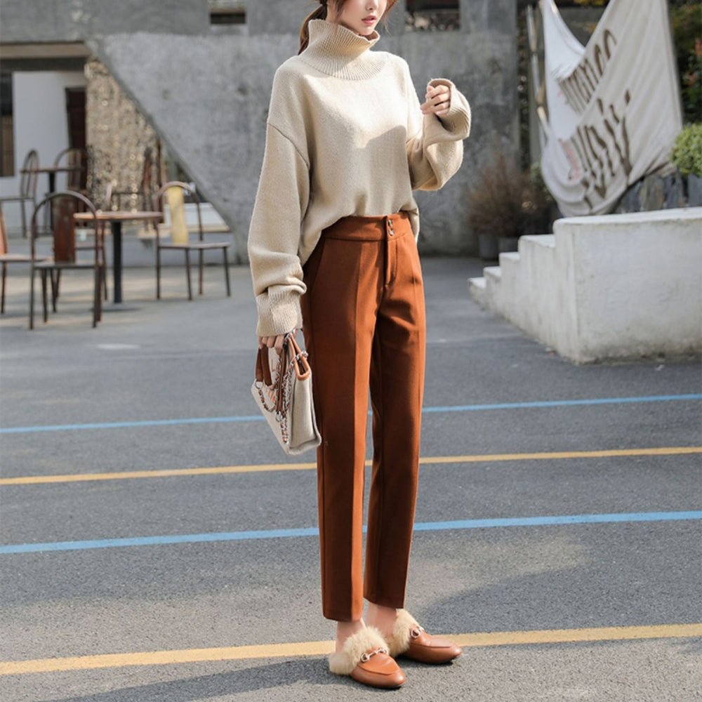 ウール地クロップドパンツ｜オフィスカジュアル レディース 通販【ミレジェネ】