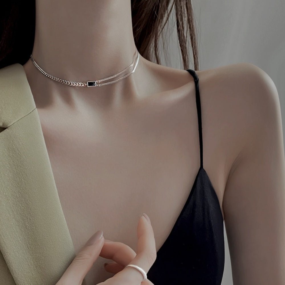 スクエアカットチェーンチョーカー｜オフィスカジュアル レディース 通販【ミレジェネ】