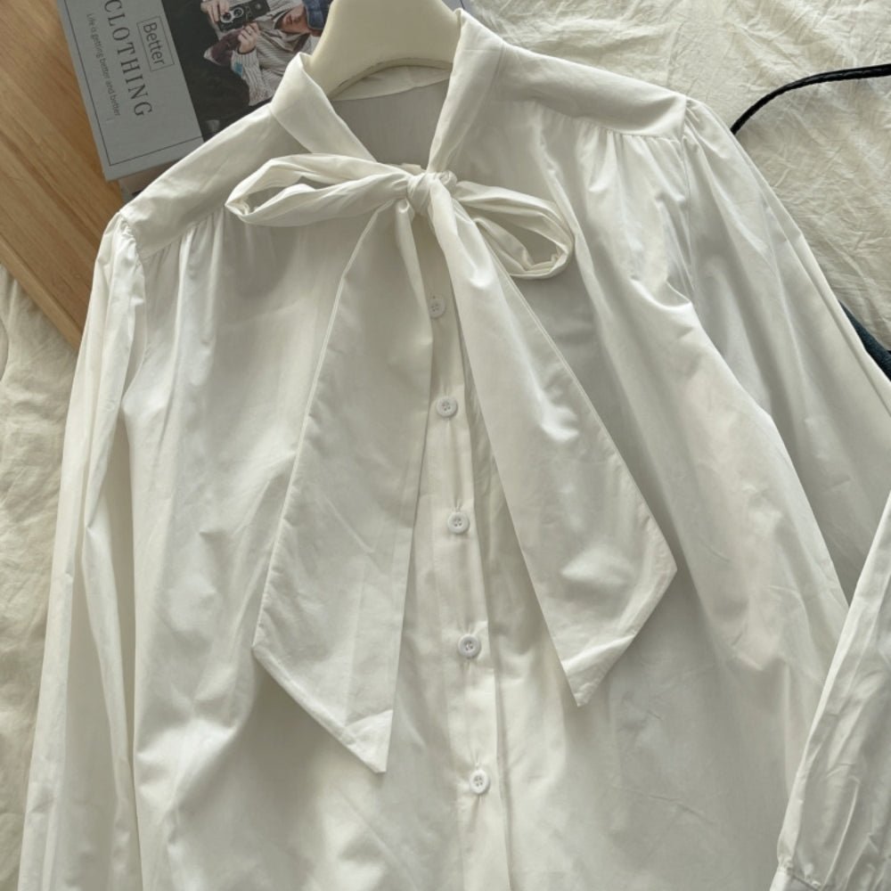 ビッグリボンボウタイブラウス｜オフィスカジュアル レディース 通販【ミレジェネ】