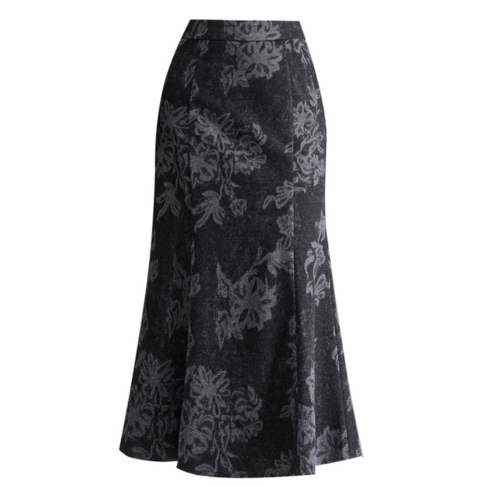 フラワープリントマーメイドスカート｜オフィスカジュアル レディース 通販【ミレジェネ】