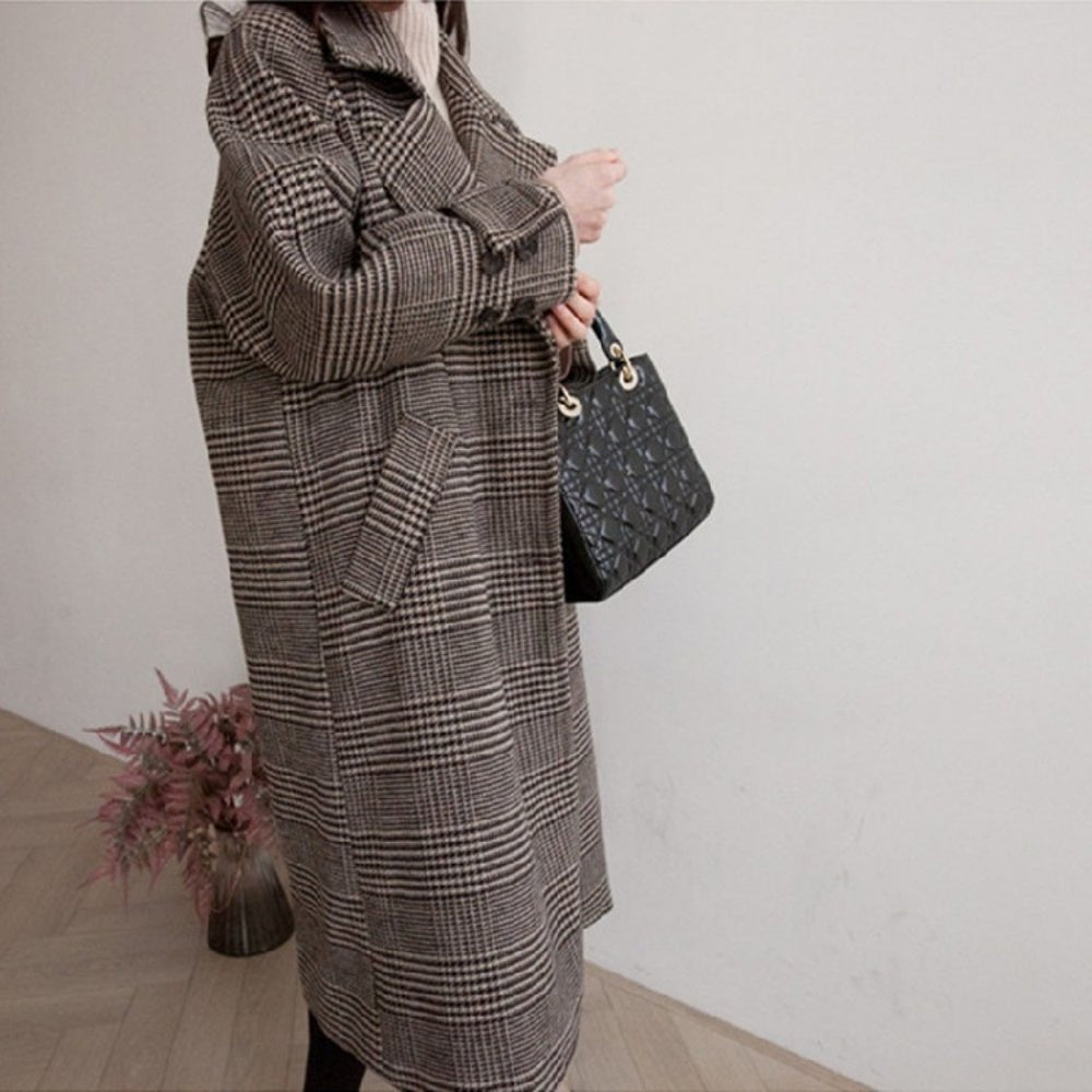 チェック柄ロングコート｜オフィスカジュアル レディース 通販【ミレジェネ】