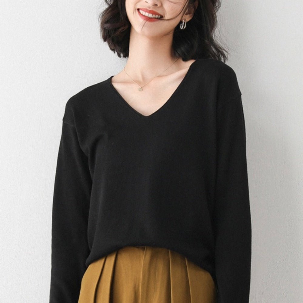 カシミヤ タッチネックセーター｜オフィスカジュアル レディース 通販【ミレジェネ】