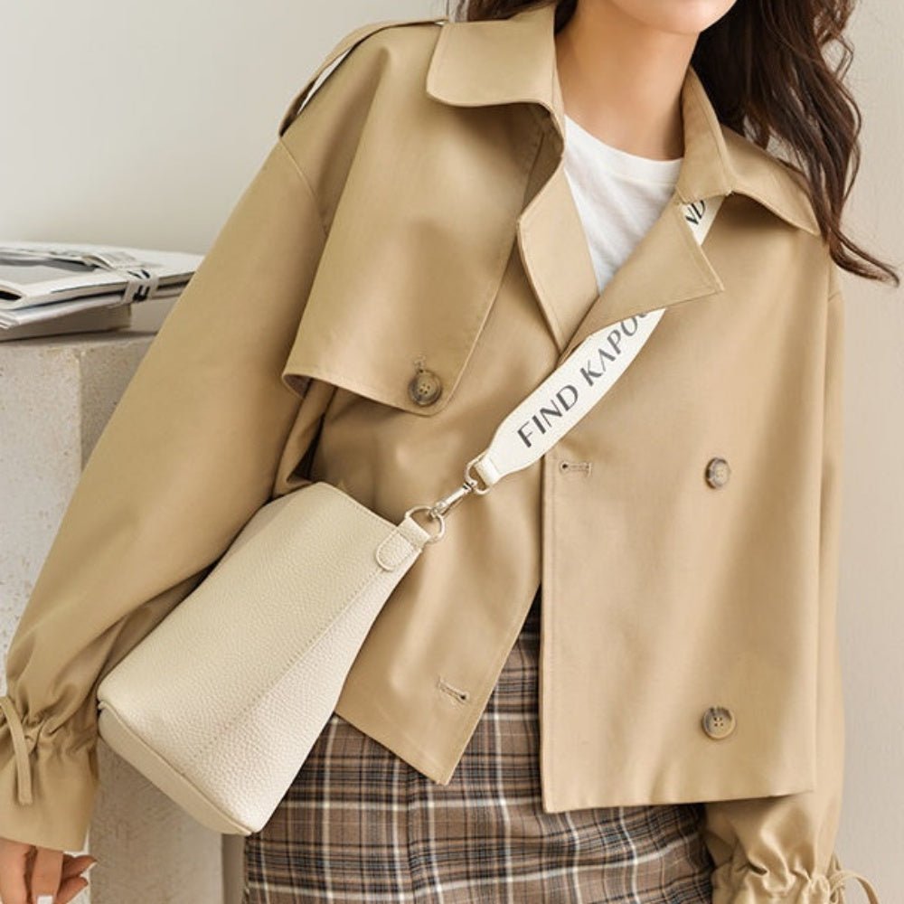 袖シャーリングショートジャケット｜オフィスカジュアル レディース
