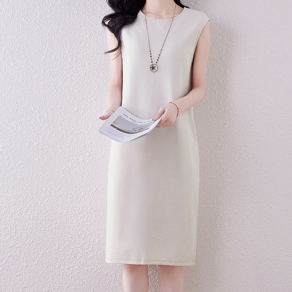 ラウンドネックベーシックワンピース｜オフィスカジュアル レディース 通販【ミレジェネ】