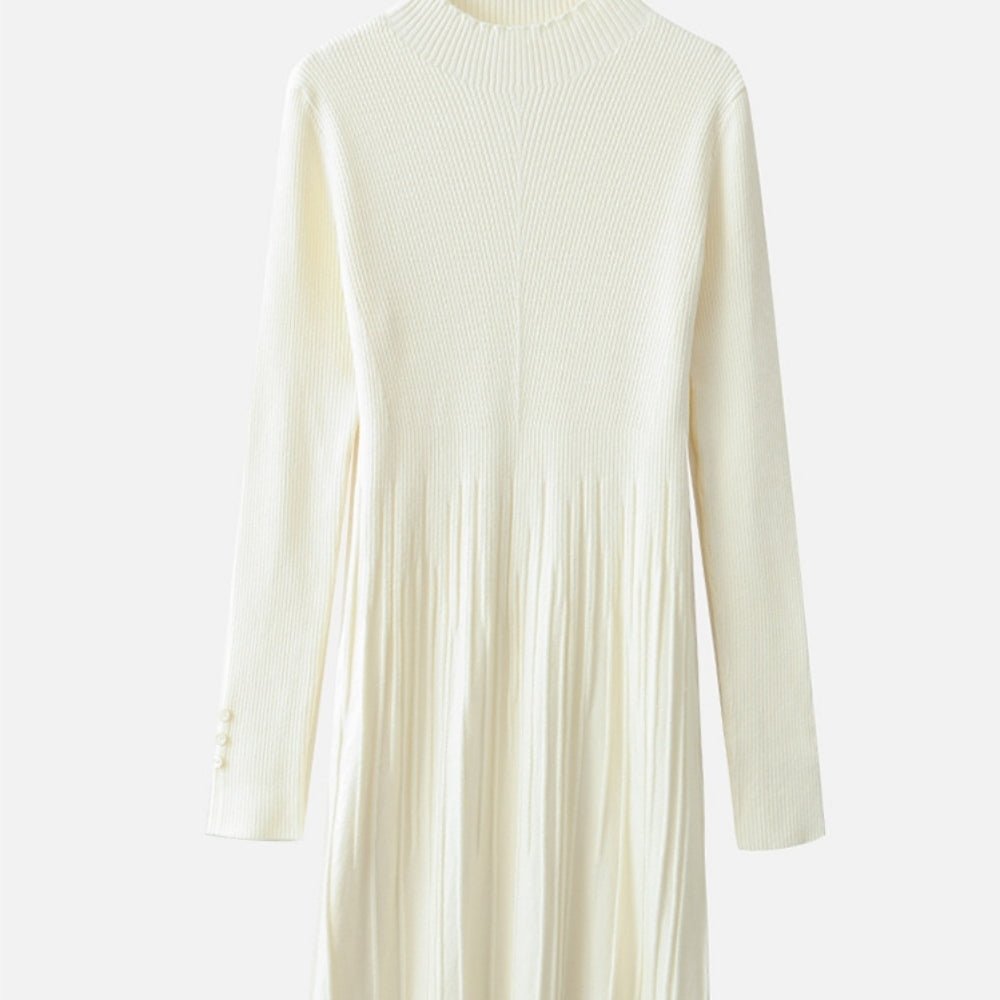 切り替えプリーツニットワンピース｜オフィスカジュアル レディース 通販【ミレジェネ】