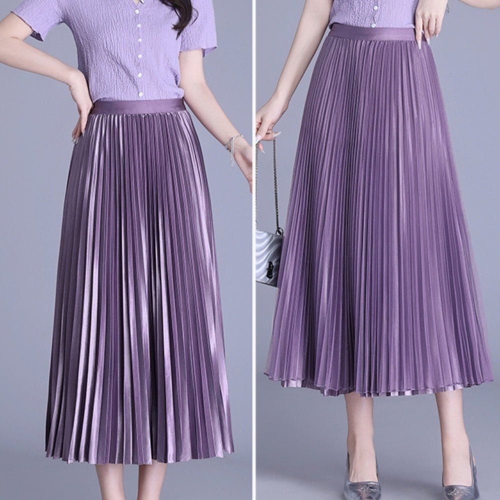 ミモレ丈シフォンプリーツスカート｜オフィスカジュアル レディース 通販【ミレジェネ】