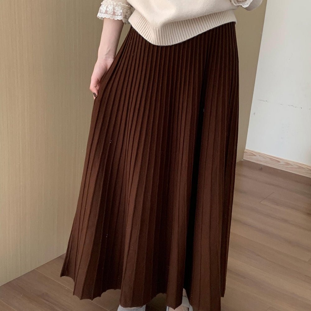 プリーツニットマキシスカート｜オフィスカジュアル レディース 通販【ミレジェネ】