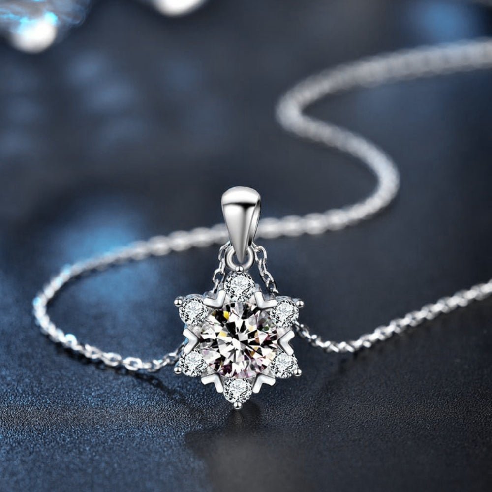 モアサナイトスノーフレークモチーフネックレス｜オフィスカジュアル レディース 通販【ミレジェネ】