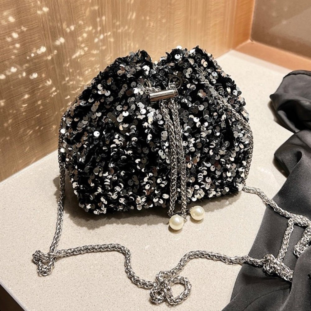 スパンコール巾着 ミニショルダーバッグ｜オフィスカジュアル レディース 通販【ミレジェネ】