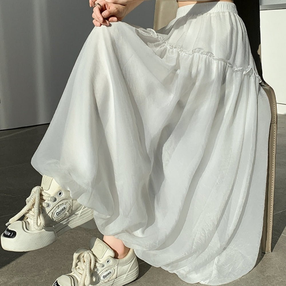 シフォンマキシバルーンスカート｜オフィスカジュアル レディース 通販【ミレジェネ】