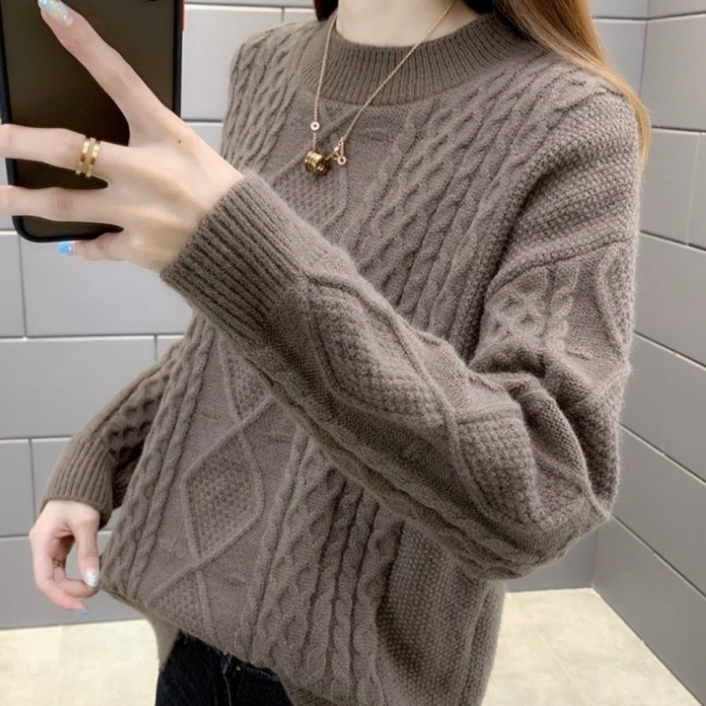 半額以下 今期品 19AW NOBLE ミドルゲージニット ユニセックス）アーチLOVEミドルゲージニットセーター | ファッション