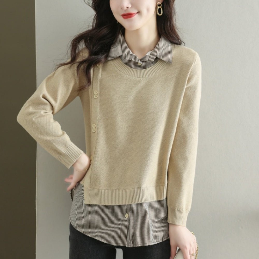 フェイクレイヤードニット｜オフィスカジュアル レディース 通販【ミレジェネ】