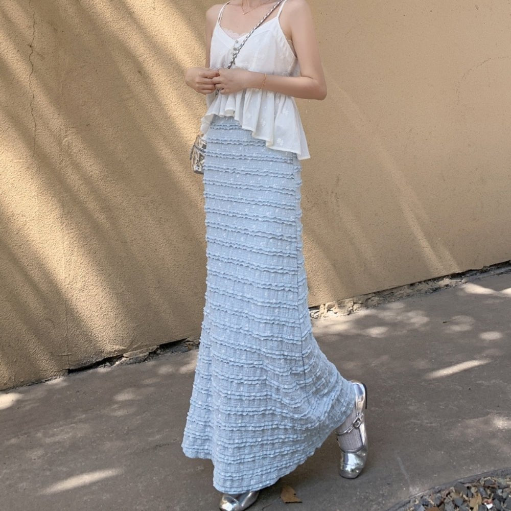 小花柄フリルマーメイドスカート｜オフィスカジュアル レディース 通販【ミレジェネ】