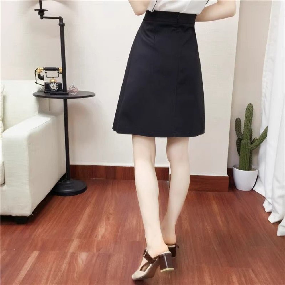 【骨格ウェーブさんにおすすめ】サイドボタンラップスカート[ミレジェネ]｜オフィスカジュアル レディース 通販【ミレジェネ】